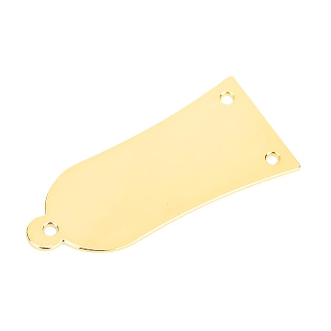 Couvercle de truss rod en métal à 3 trous avec vis Remplacement pour guitare basse(Or) beige