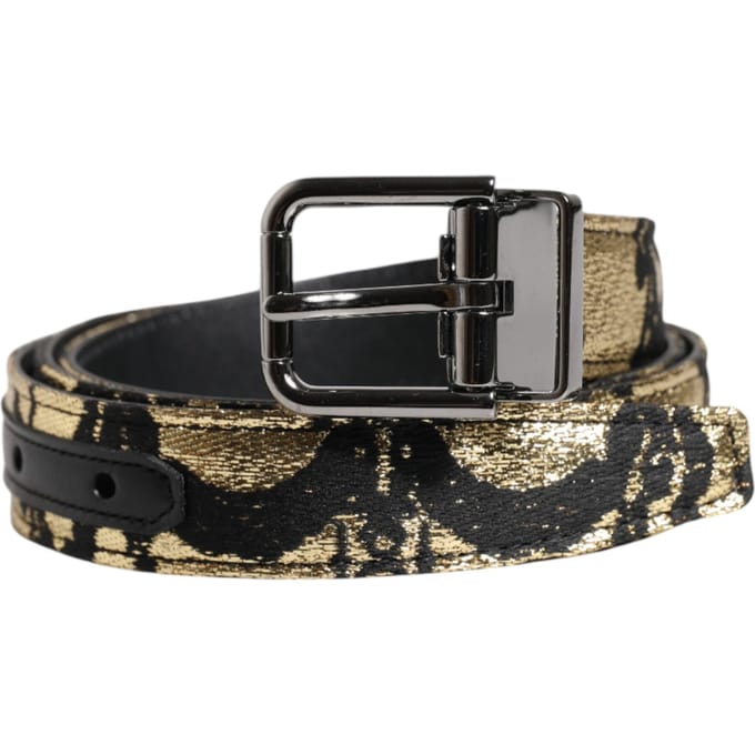 Brocade Stoffen Riem Met Leer