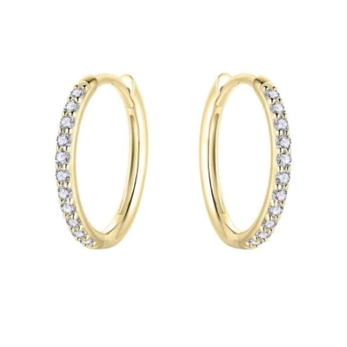 Schitterende 14K Gouden Oorringen met  Zirkonia's