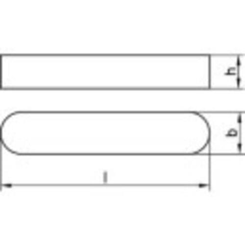 TOOLCRAFT 138678 Inlegspieën DIN 6885 Staal 25 stuk(s)