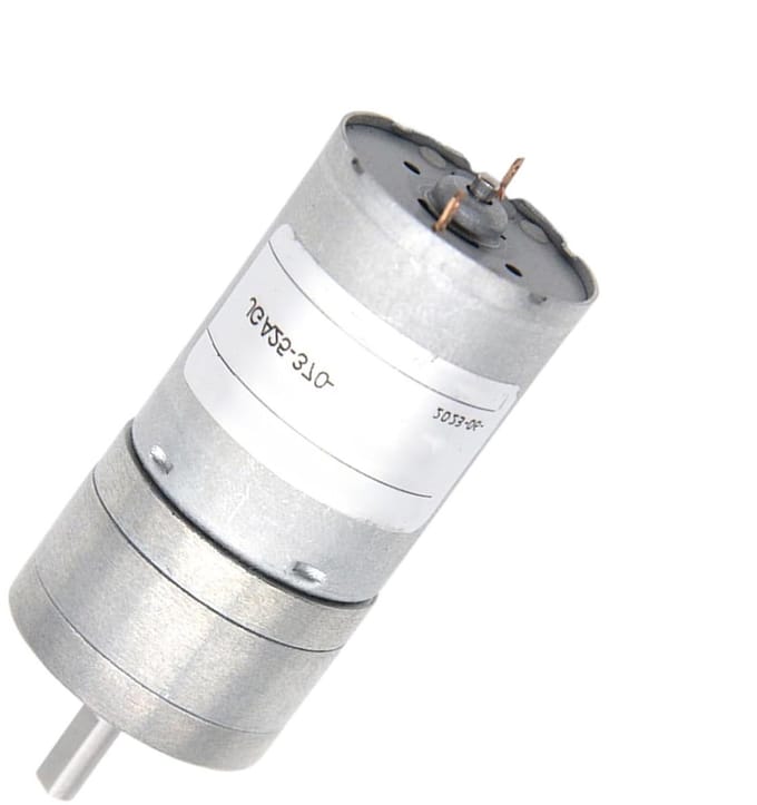 Minimotor DC - Motor met transmissie - Projecten bouwen - Hoog koppel - 4 mm as - Zilver