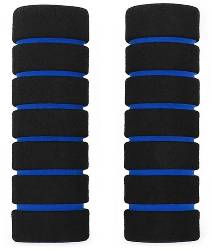 Fiets Handvatten - Stuur Grip - Comfortabel Fietsen - Schokabsorberend - 10.5cm - Blauw