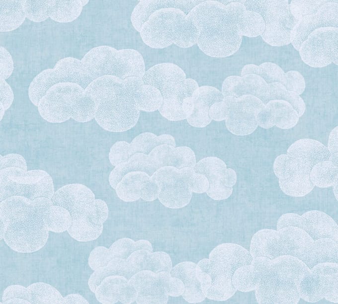 WOLKEN BEHANG | Kinderkamer - Blauw Wit - A.S. Création Lilly & Luis