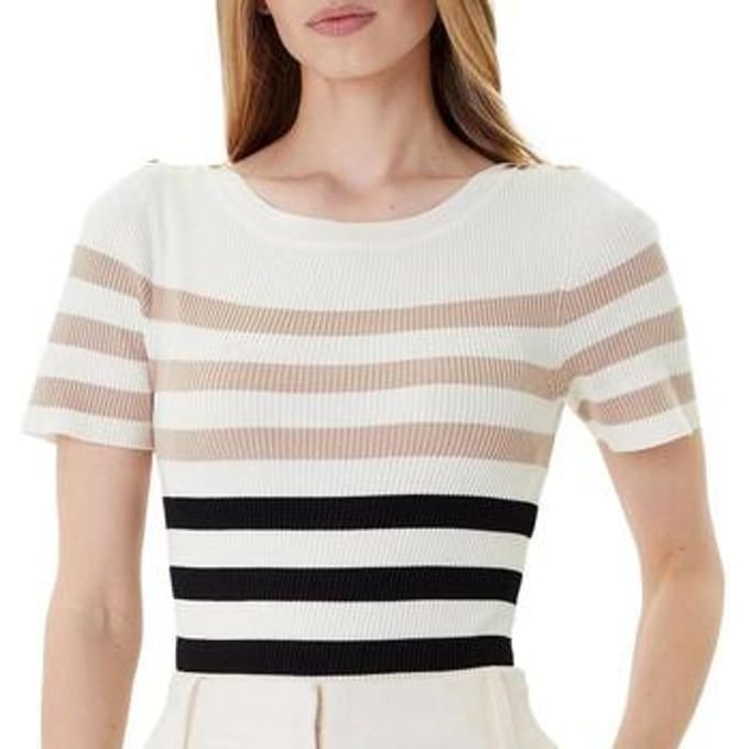 T-shirt Korte Mouw Morgan Rayure