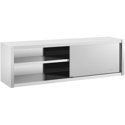 RVS Wandkast - 200 x 45 cm - Royal Catering - 30 kg RCSSWC-200X45-S