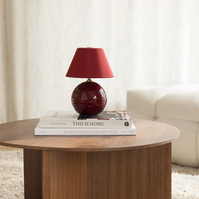 Globen Lighting IRIS accu-tafellamp, rood, hoogte 23 cm, G4