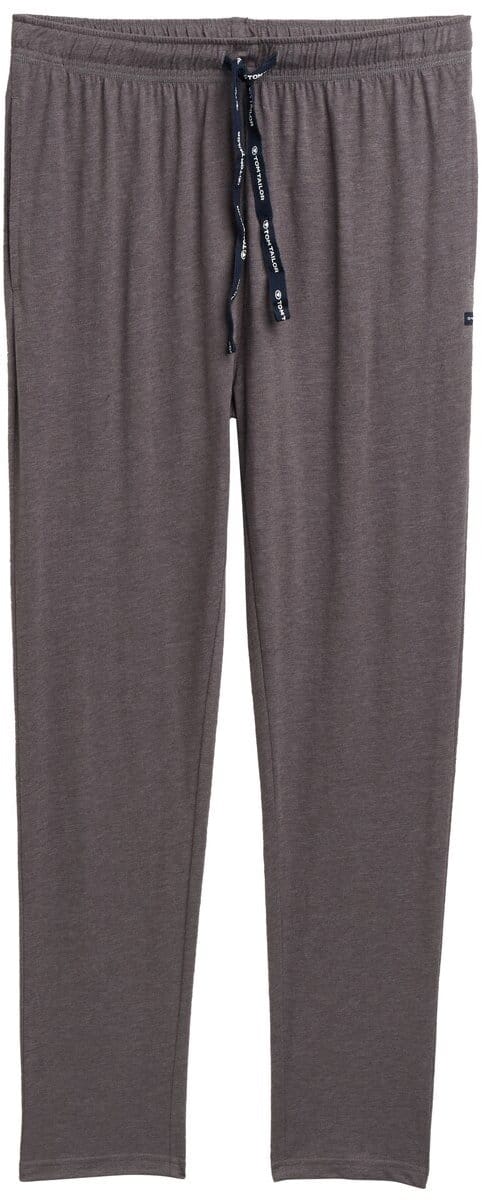 Tom Tailor - Pyjamabroek in gemêleerde look - Maat 48 - grey-dark-melange