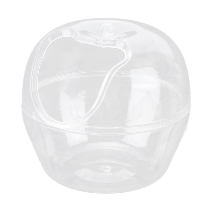 Baignoire de Sable pour Hamster Mini Salle de Bain Transparente en Forme de Pomme Toilettes pour Hamster Doré Double UsageL S white