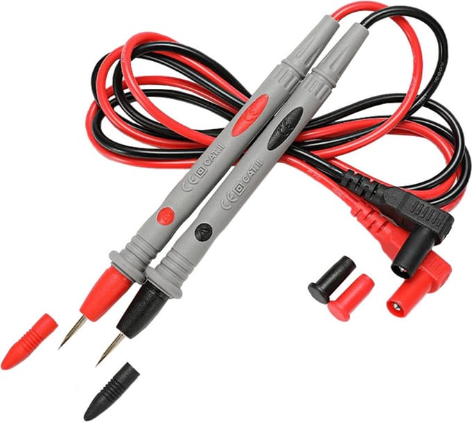 1 paar Multimeter Kabels - 95cm - Haaks