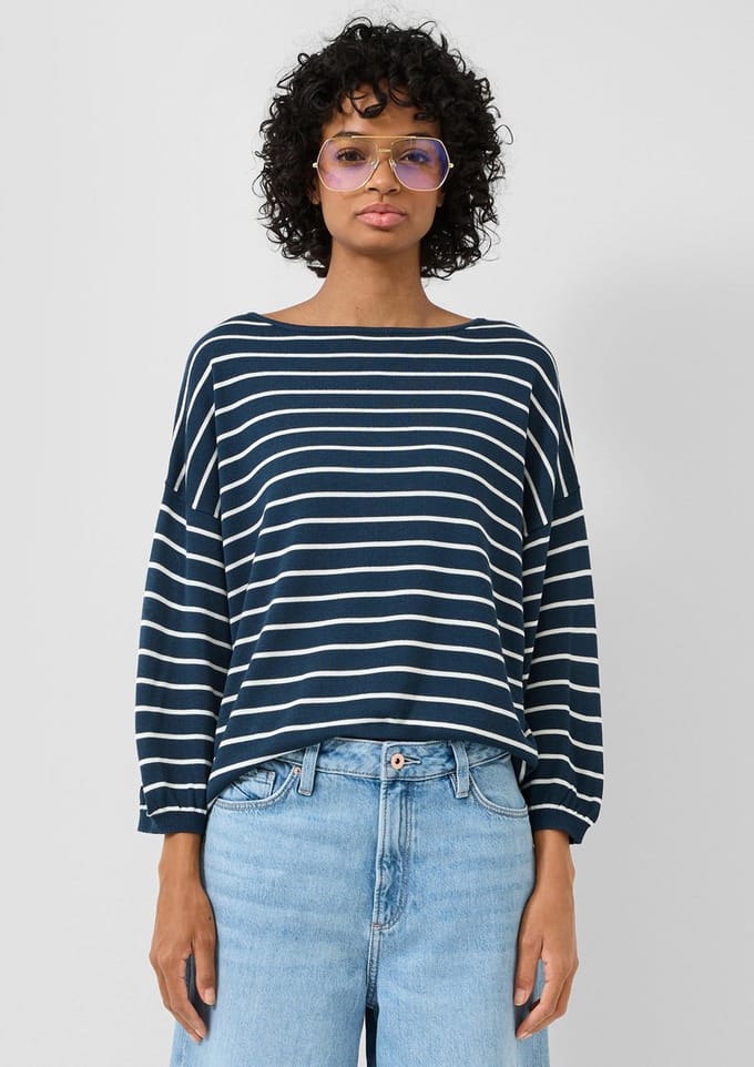 Q/S designed by - Dames pull - Maat S - Vrouwen - MARINE - Viscose