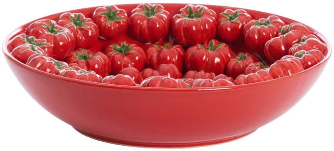 Light & Living Schaal Tamina - Rood - Ø43cm - Keramiek - Modern - Woonkamer