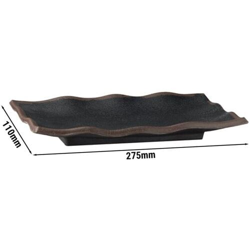 GGM Gastro (6 Stück) Tablett - MARONE - Melamin - 275x110mm - Höhe: 20mm