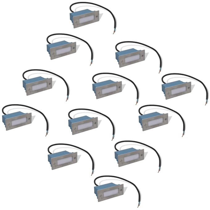 vidaXL Trapinbouwspots 12 st LED 44x111x56 mm