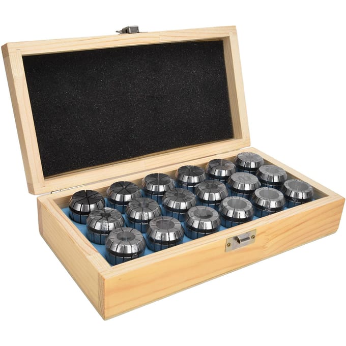 18 Delen ER32 Spanmoer Set Koolstofstaal Freesdraaibank Klauwplaat Set voor CNC Graveer Machine 3‑20mm