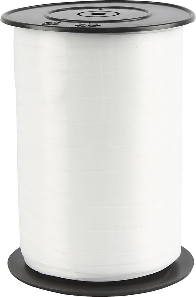 Wit ballon lint 5mm breed - 500 m.