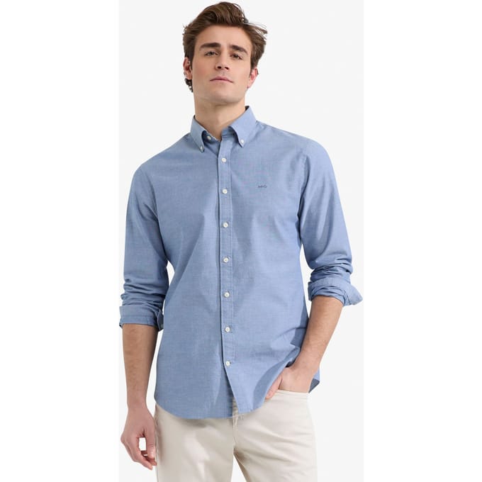 McGregor Stretch Oxford Shirt Navy Größe: S | Casual hemden Outlet | Herren | Blau
