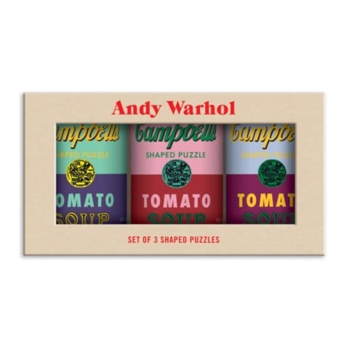 Andy Warhol Soup Cans Set Of 3 Shaped Puzzles In Tins - Andy Warhol