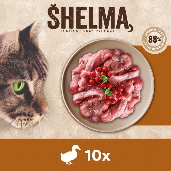 Shelma Kattenvoer Mega box (40x85g) – Graanvrij – Hoog Vleesgehalte