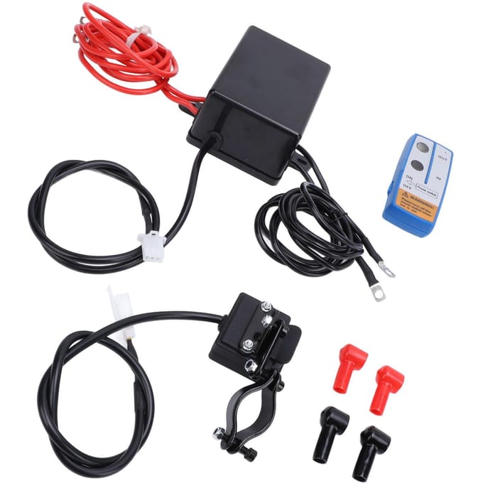 DC12V Draadloze Lier Afstandsbedieningsset Universeel voor 2000 tot 4500LB Lier Auto Offroad Voertuig UTV black