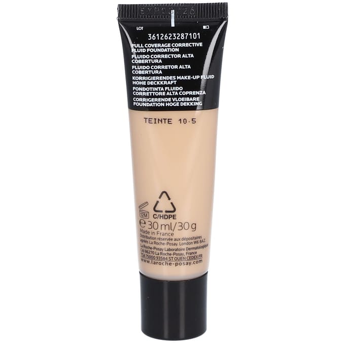 La Roche-Posay Toleriane Vloeibare Corrigerende Foundation n10,5 - SPF 25 - 30 ml - 16u volledig dekkend
