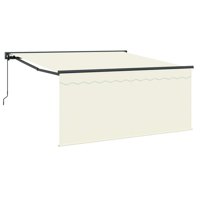 vidaXL - Uitschuifbare - luifel - Crème - 300 - x - 250 - cm - Polyester - en - Aluminium