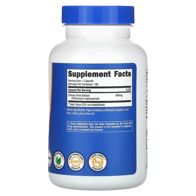 Cichoreiwortel, 650 mg, 120 Capsules