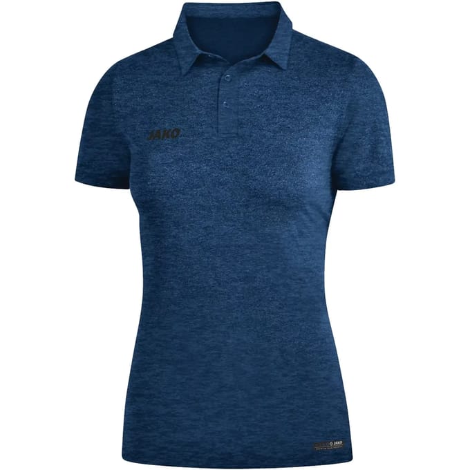 Jako Premium Basics Polo Dames - Marine Gemeleerd | Maat: 34