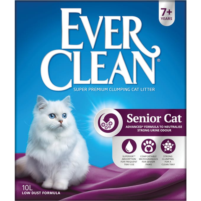 Dubbelpak: 2x10l Ever Clean Senior klonterende kattenbakvulling