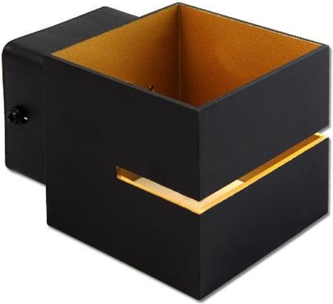 G9 LED wandlamp - 7W - Aluminium - Zwart + goud