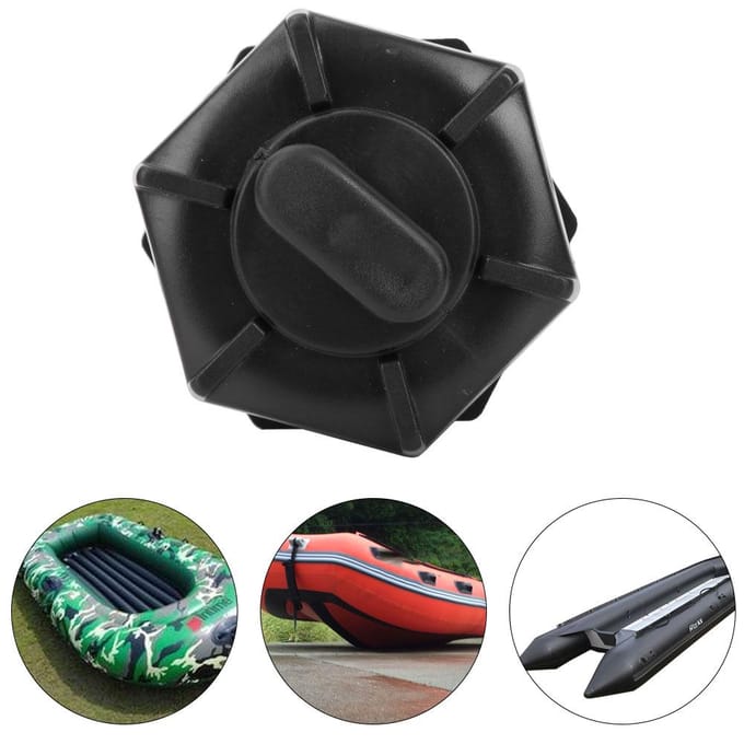 Valve de vidange noire en PVC durable pour bateaux gonflables, accessoires de kayak et de bateau de pêche black
