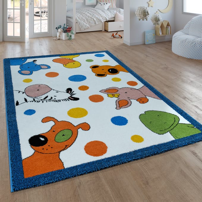 Kindertapijt Die lieben sieben wit 80x150 cm