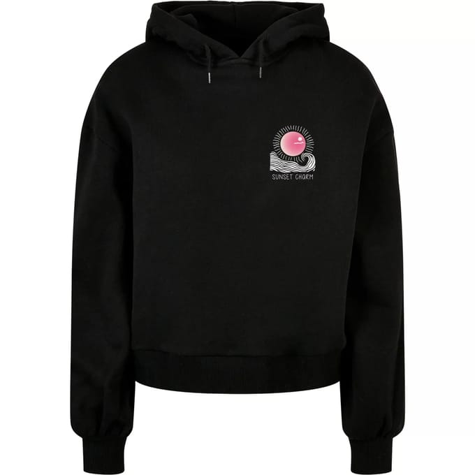 Merchcode - Sunset Charm Oversized Hoodie/trui - S - Zwart