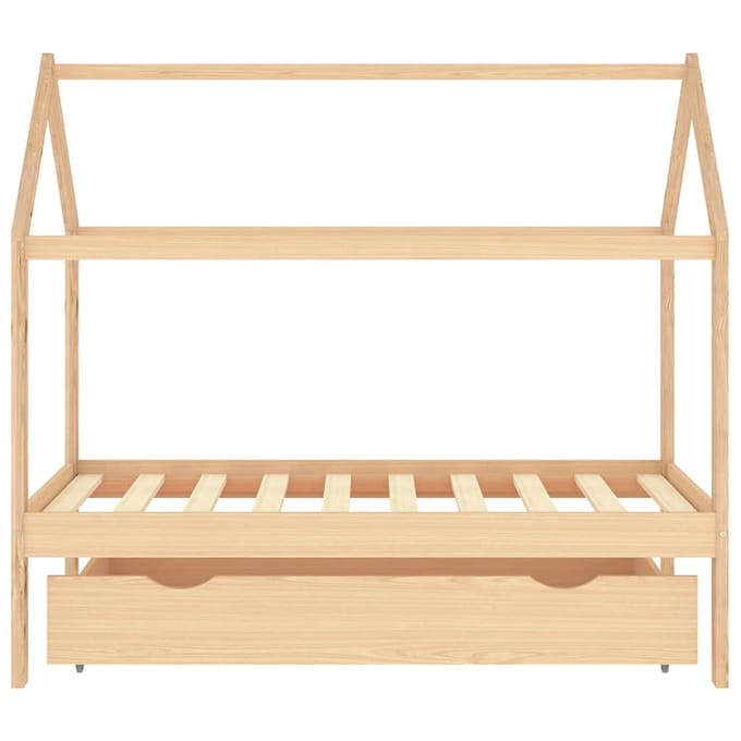 vidaXL - Kinderbedframe - met - lade - massief - grenenhout - 80x160 - cm