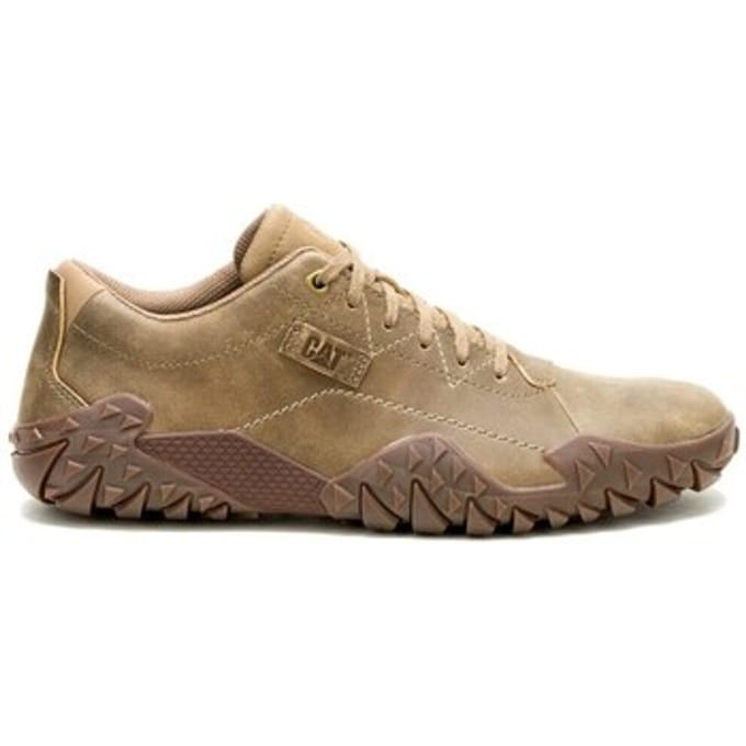Caterpillar Gridlock Lo Volnerf Leren Mannen Beaned Cream Veterschoenen