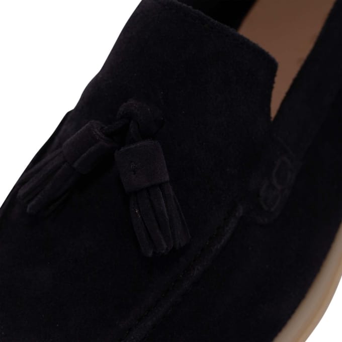 Mocassins van leer, model 'velluto franjo'