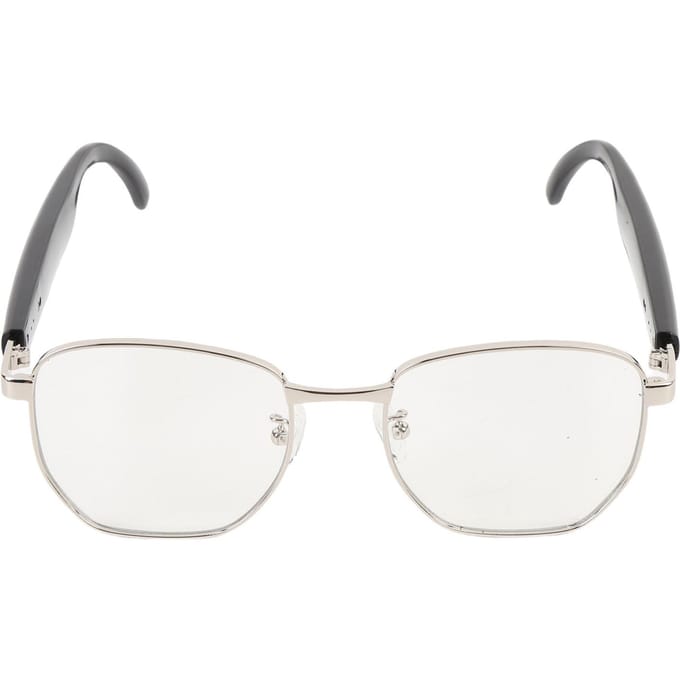 Lunettes Intelligentes IA Multifonctionnelles Unisexe Bluetooth 5.4 Lunettes de Traduction Support pour GPT pour DeepSeek argenté