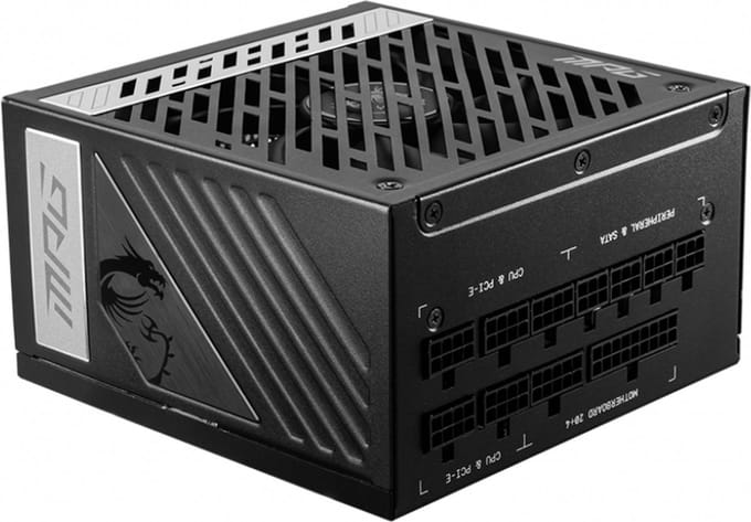 MSI MPG A1000G Voeding - 1000 Watt - 135 mm - ATX - 80 Plus 80 PLUS Gold
