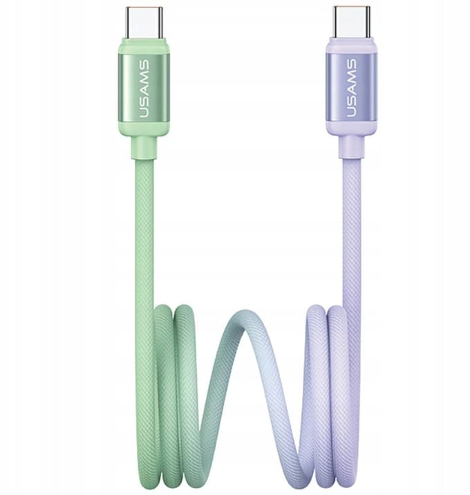 USAMS Bicolor Serie - Oplaadkabel - USB-C naar USB-C - 60W - 1.2m