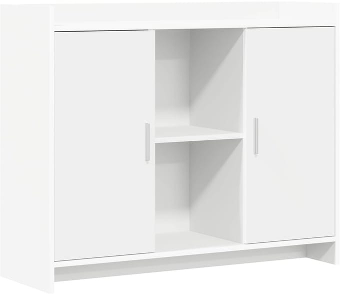 vidaXL - Dressoir - Wit - 98,5 - x - 33 - x - 80 - cm - Bewerkt - hout