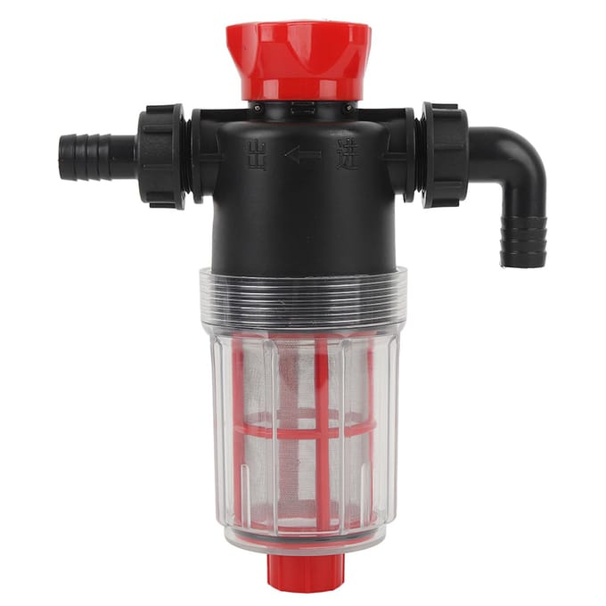 Waterpomp Zeef Filter met 60 Mesh RVS Filtergaas Hoge Doorstroming Pijpleidingfilter Transparant Ontwerp 19mm