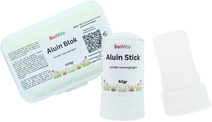 Aluin Combinatie Set met Aluin Stick 60gr en Aluinblok 100gr - 100% Puur Aluin