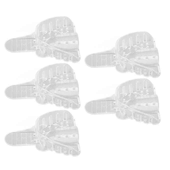 Dental Afdruklepel Wegwerp Geperforeerd Transparant Plastic Tanden Mallepel voor Gebitsprothese white