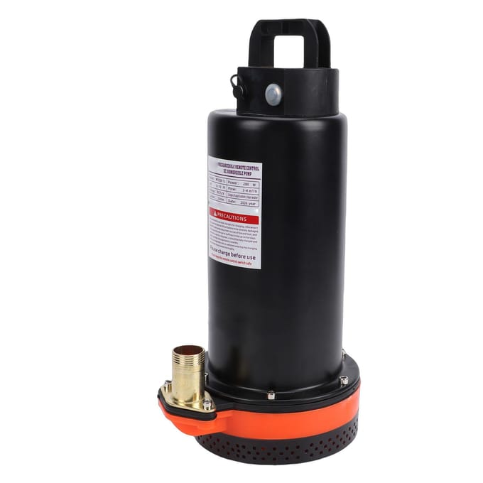 Oplaadbare Dompelpomp 280W 3 4m³ u Debiet 8 10M Opvoerhoogte Afstandsbediening Draadloze Dompelpomp voor Zwembad