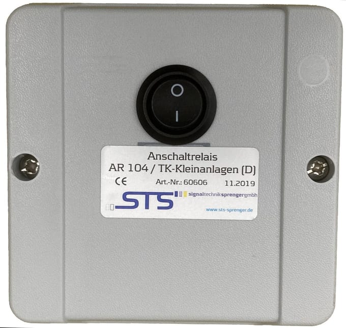 TELEFOONBEL-INSCHAKELRELAIS AR-104D in IP54 behuizing 60606