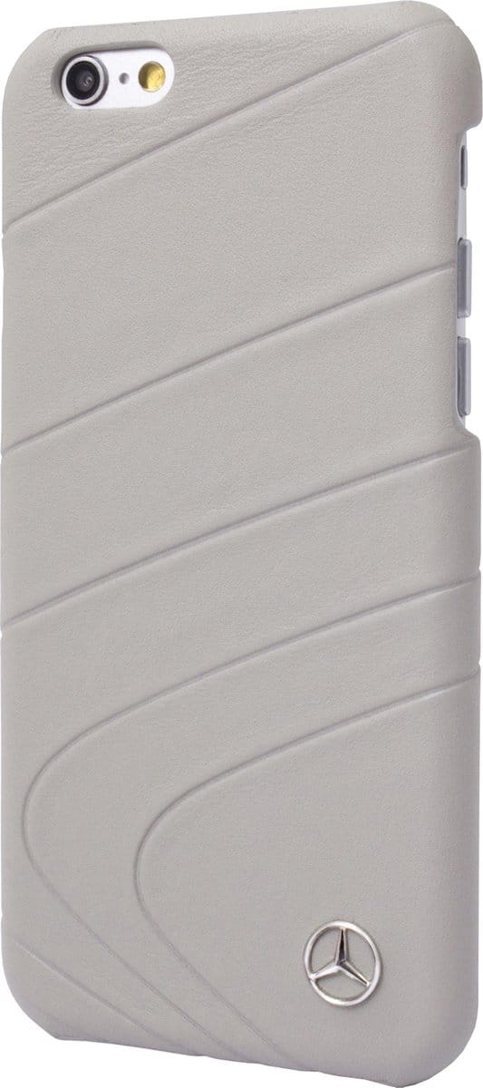 Mercedes organic II echt leer hardcase grijs iPhone 6/6s