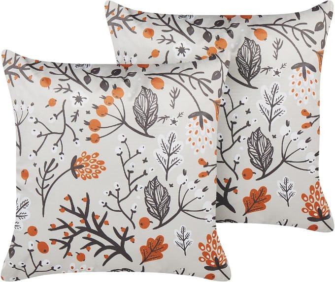 MONTBRETIA - Sierkussen set 2 - Meerkleurig - 45 x 45 cm - Fluweel