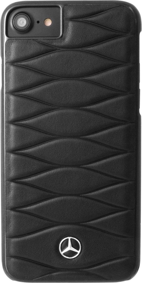 Mercedes-Benz Leather Back Case - Geschikt voor Apple iPhone 6/6S/7/8/SE 2020/SE 2022 (4.7") - Zwart