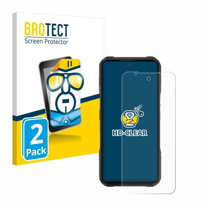 BROTECT - Screenprotector voor Doogee V20 - Folie Beschermfolie transparant 2 Stuks