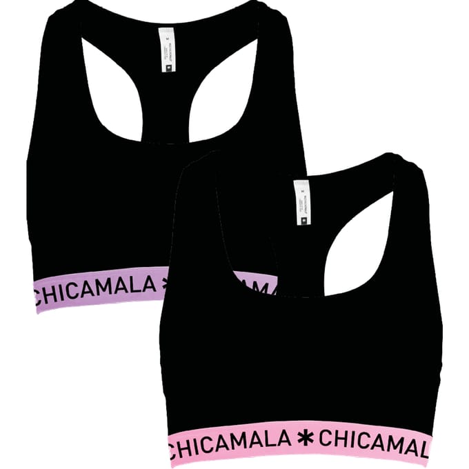 Dames 2-pack Racerback Effen