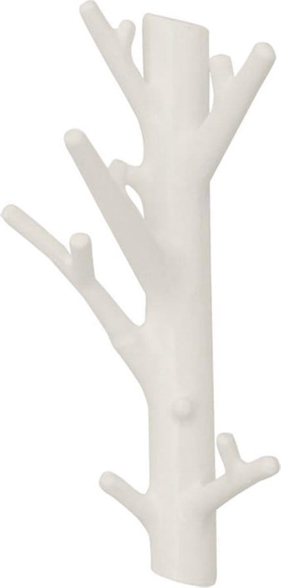 Bosign - Wandhaak - Branch - Gietijzer - Hoogglans Wit - Small - 8.5 x 6 cm x 17 cm